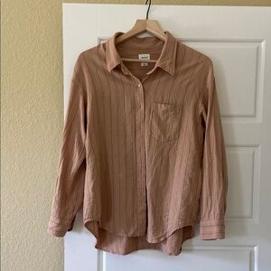 Casual Tan Button-Up Shirt